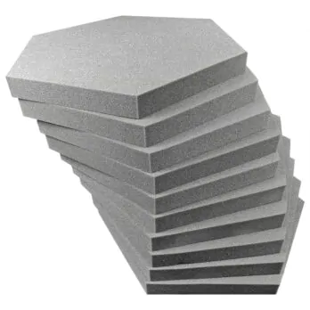 Panel akustyczny mata wygłuszająca płaska SZEŚCIOKĄT  45×50 cm 4 cm